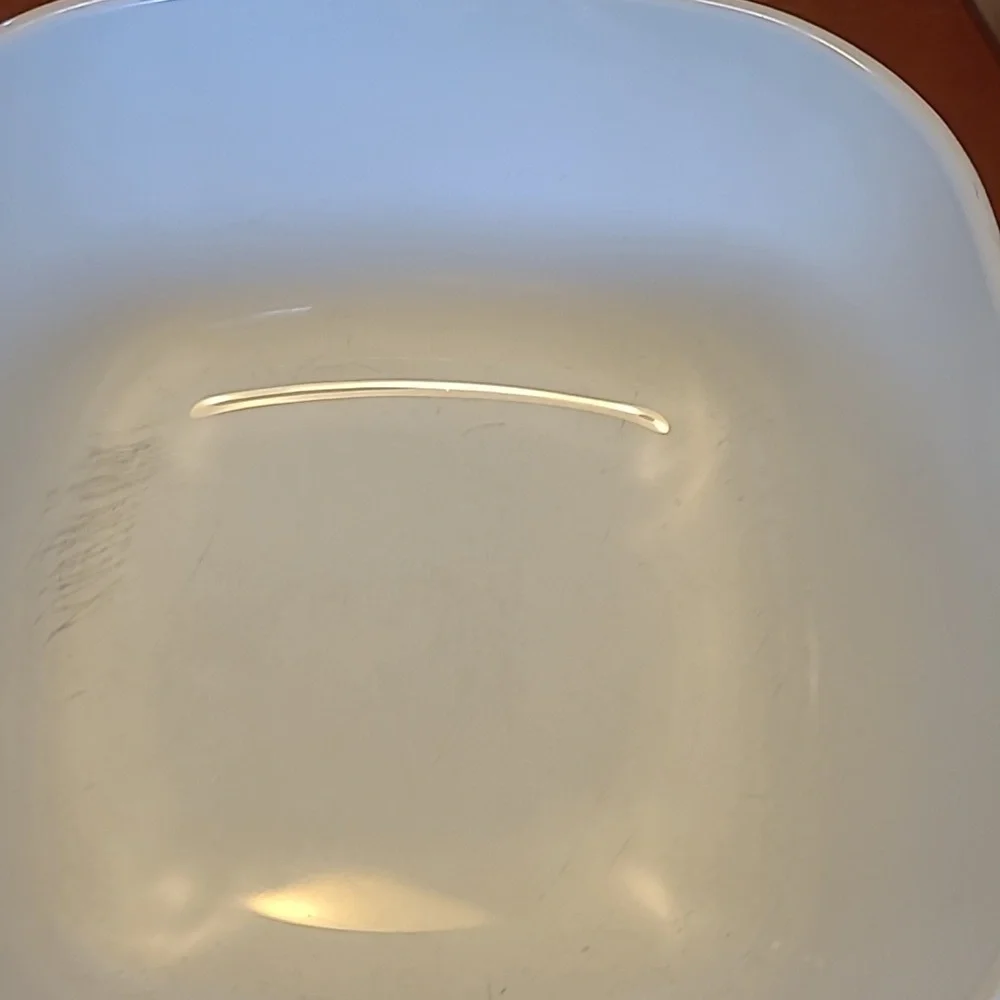 Vintage Corning ware Dish with Blue Floral Design 1961